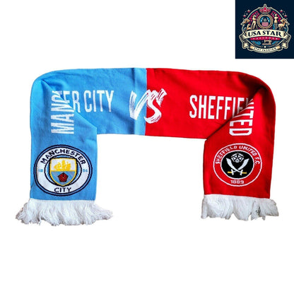 Sheffield United Scarf Vs Manchester City FA Cup Semi-Final Wembley 2023 Collector's Item - USASTARFASHION