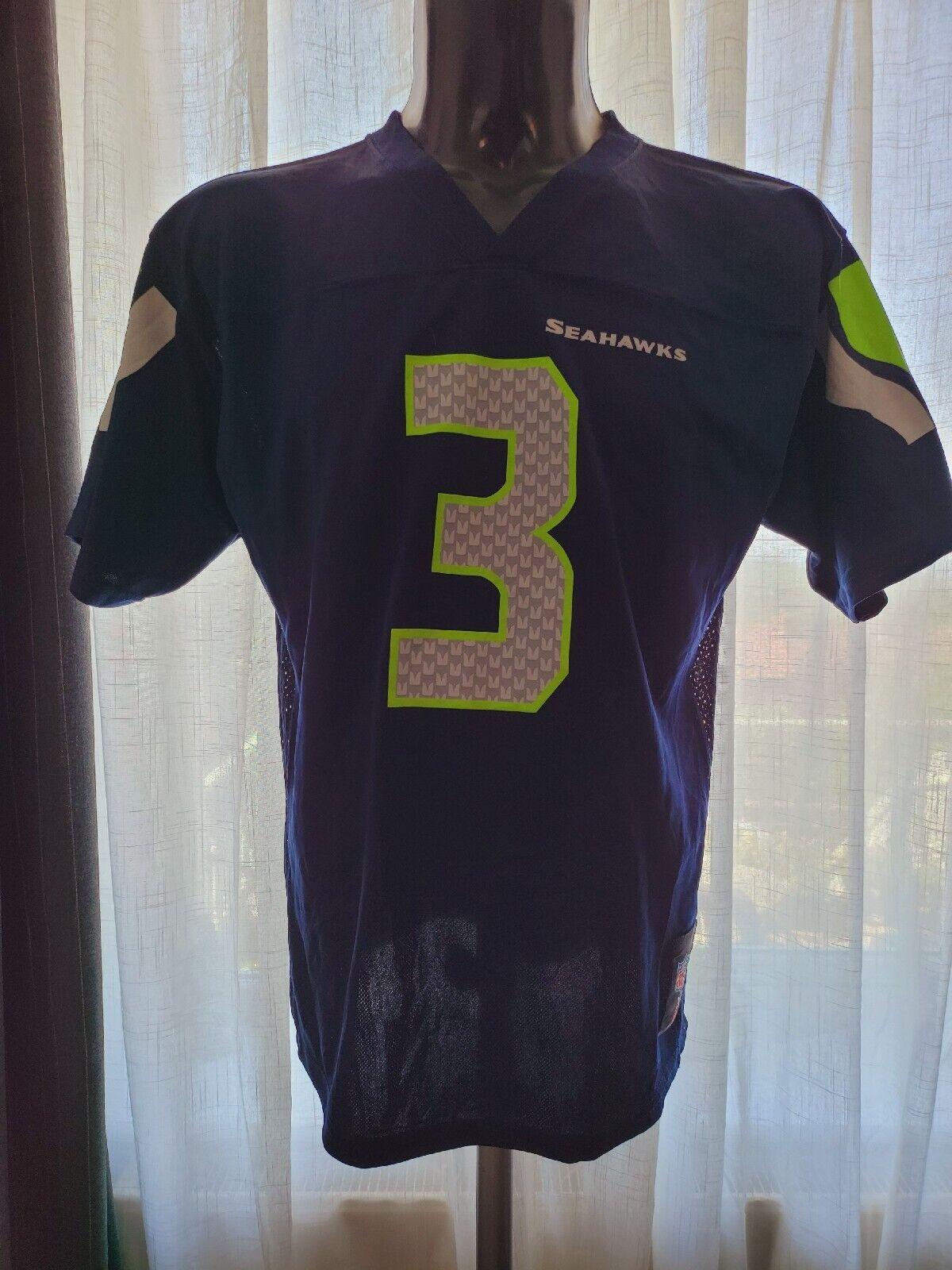 Seattle Seahawks Youth XL (18-20) USA #3 Wilson NFL Football Jersey-USASTARFASHION