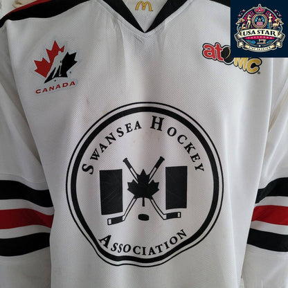 FORCE McDONALD Adult Size M Swansea Hockey Jersey with Team Canada Logos, Comfortable Fit - USASTARFASHION