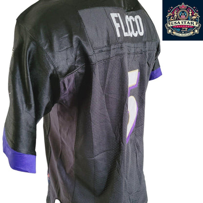 Joe Flacco #5 Ravens Jersey - Black Reebok NFL Medium - Durable, Stylish Fan Gear for Game Day - USASTARFASHION