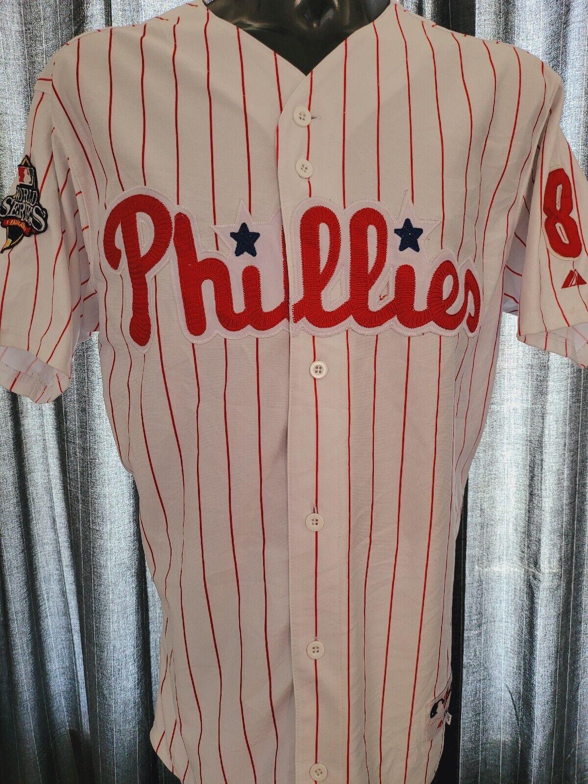 Philadelphia Phillies 2008 World Series Victorino#8 Jersey - Size 50 Large-USASTARFASHION