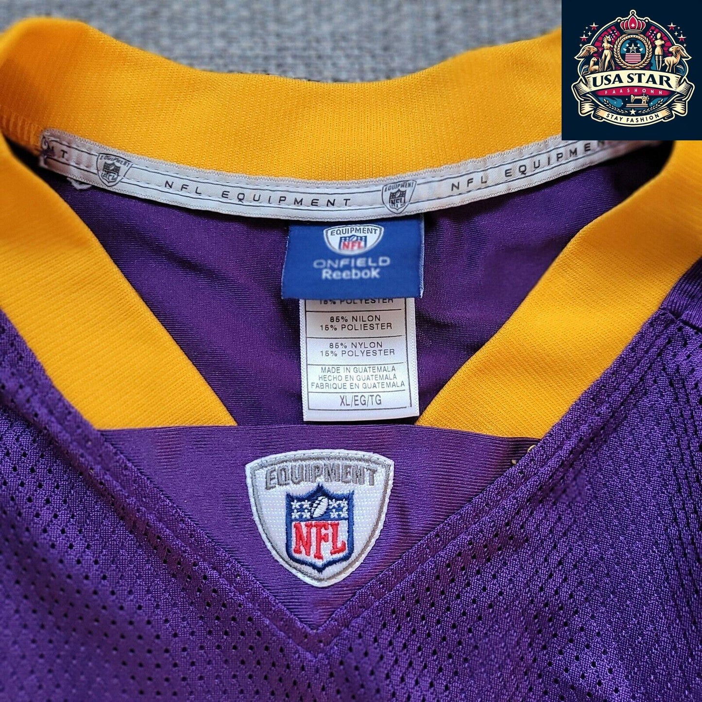 Vintage Vikings Jersey NFL Reebok Darren Sharper #42 XL - Excellent Condition, Stylish Purple - USASTARFASHION