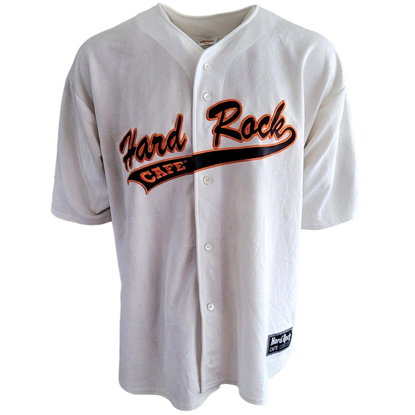 Vintage Hard Rock Cafe Baltimore Baseball Jersey XXL Embroidered Logo & Nylon Fabric-USASTARFASHION