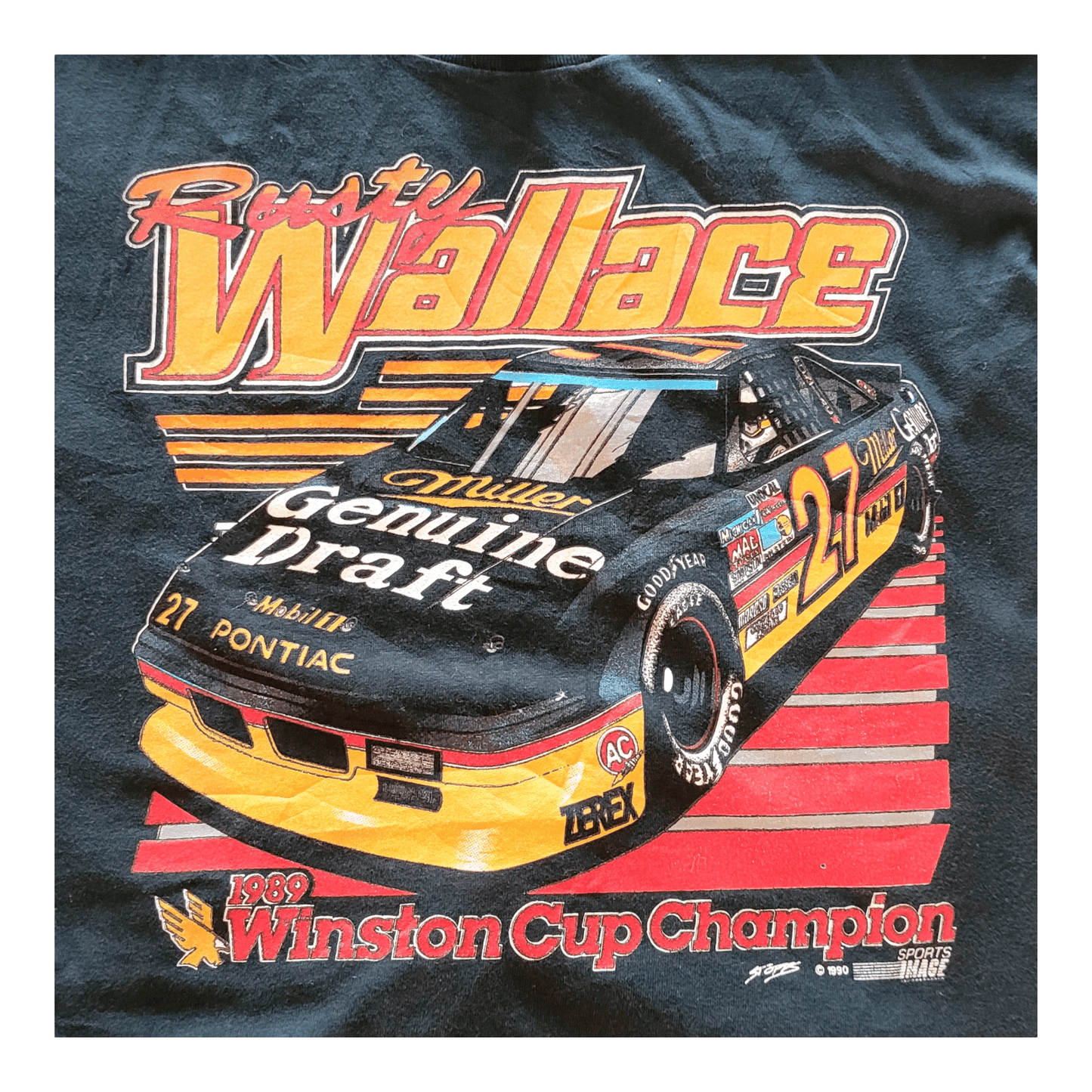 Rusty Wallace Vintage 90s NASCAR T-Shirt XL | Genuine Draft Winston Cup Champion