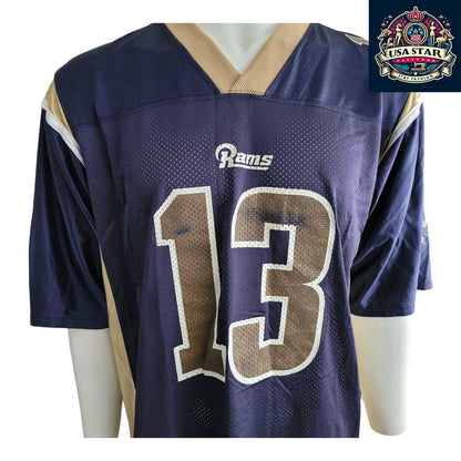 Signed Kurt Warner Jersey #13 St. Louis Rams Vintage Puma Size L - Unique NFL Memorabilia - USASTARFASHION