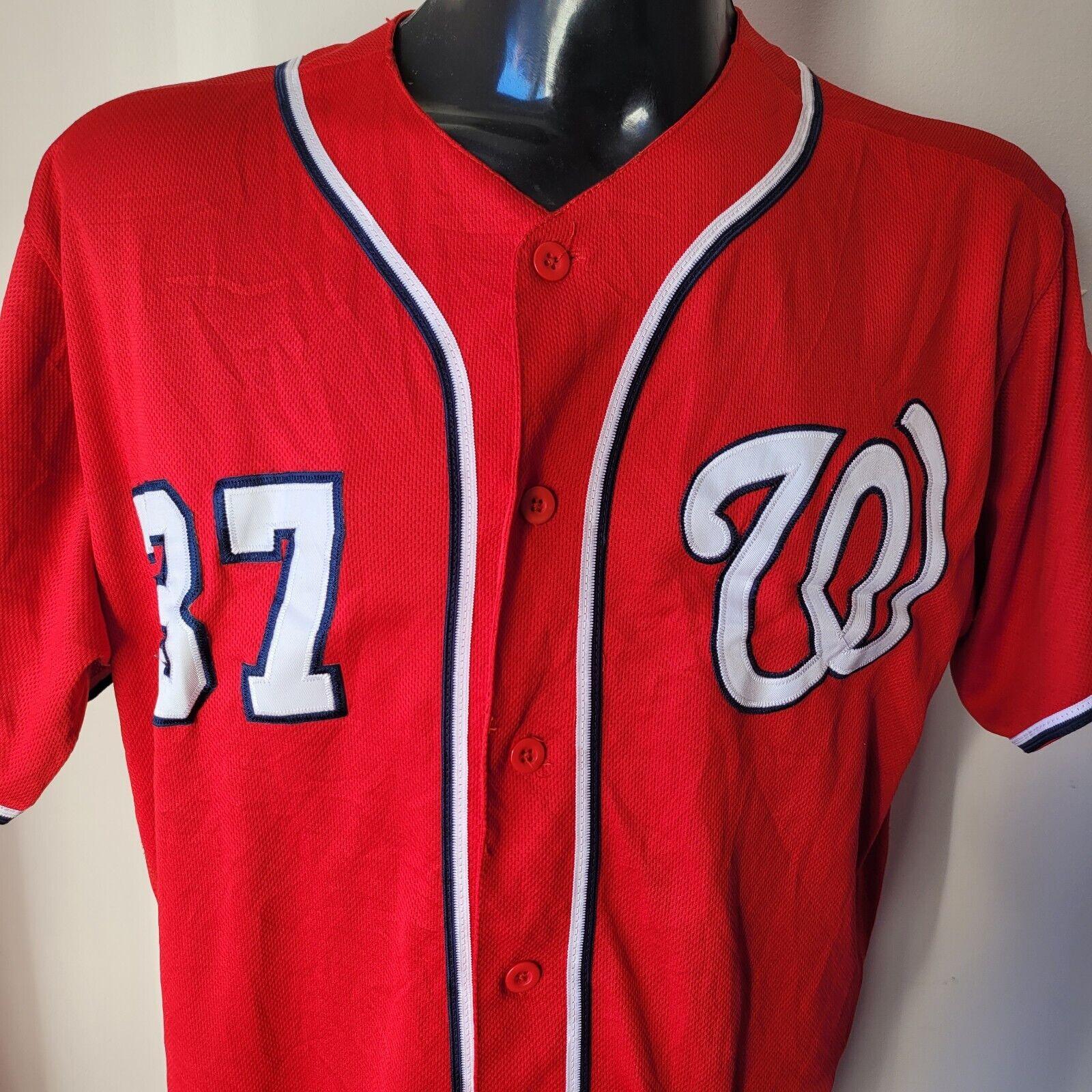 Washington Nationals Strasburg #37 Baseball Jersey by Majestic - Size 44-USASTARFASHION