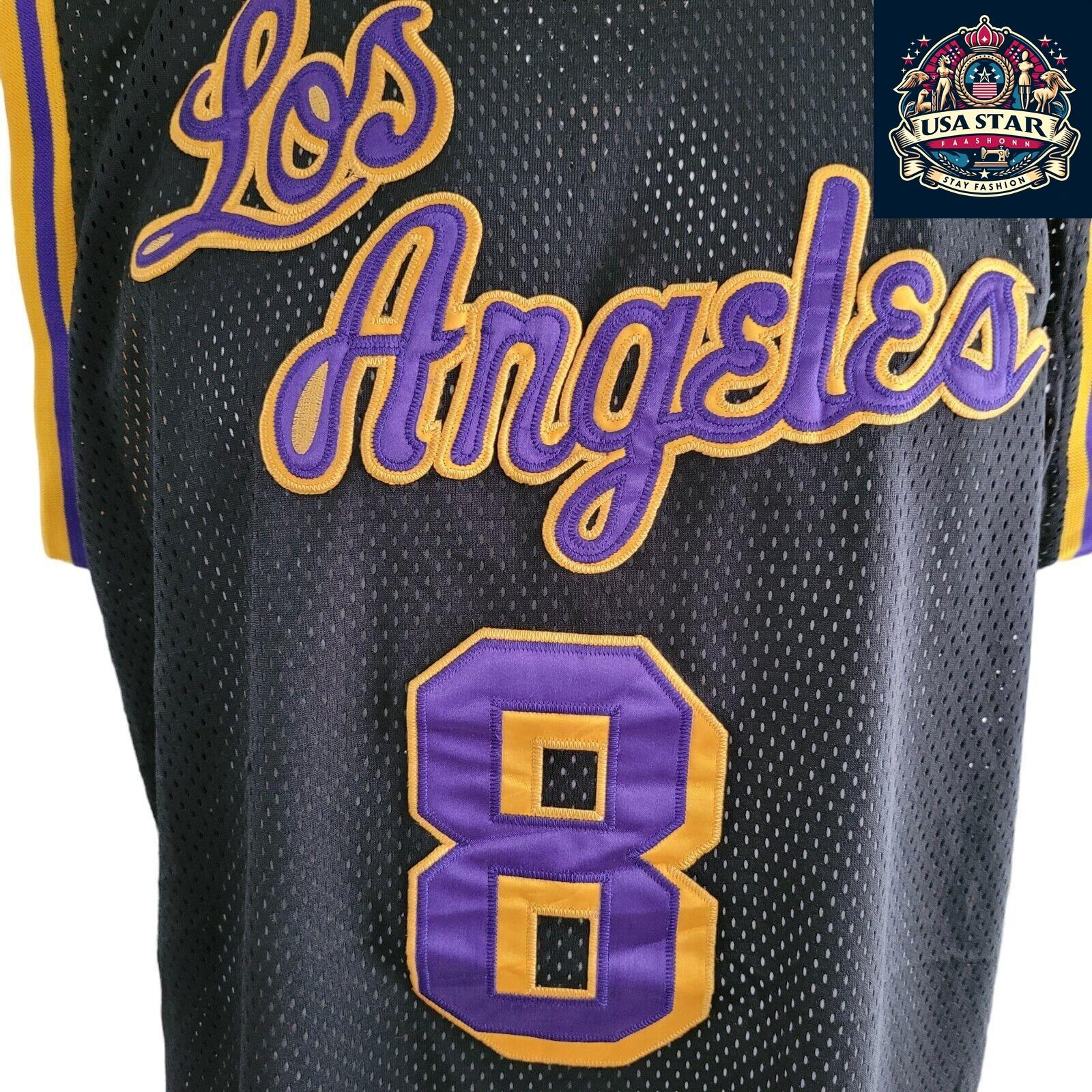 Kobe Bryant Jersey #8 Los Angeles Lakers NBA Basketball, Size L, Classic Fan Apparel - USASTARFASHION