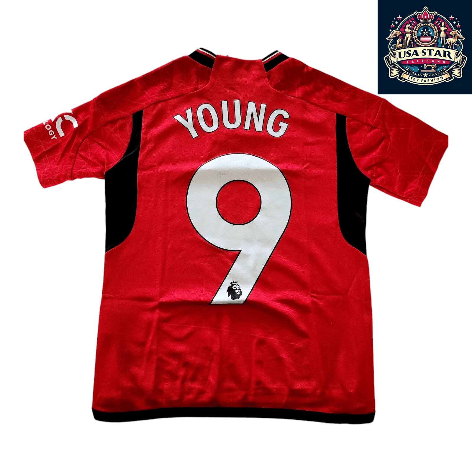 Manchester United Youth Jersey M 2023-2024, Adidas AEROREA, TeamViewer, Red Fan Gear - USASTARFASHION