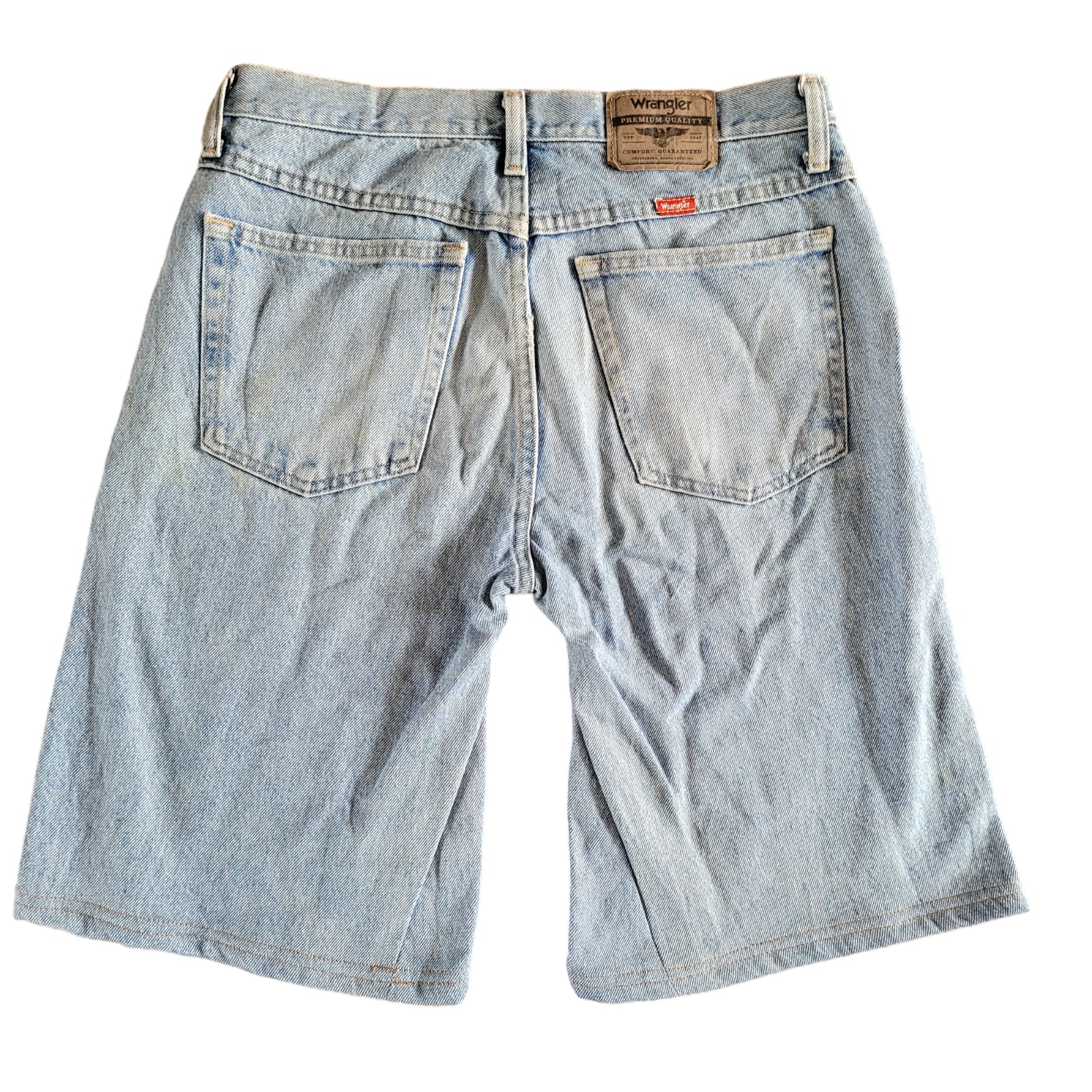 Wrangler G9651SL Men's Light Wash Denim Shorts Size 32 - 100% Cotton-USASTARFASHION