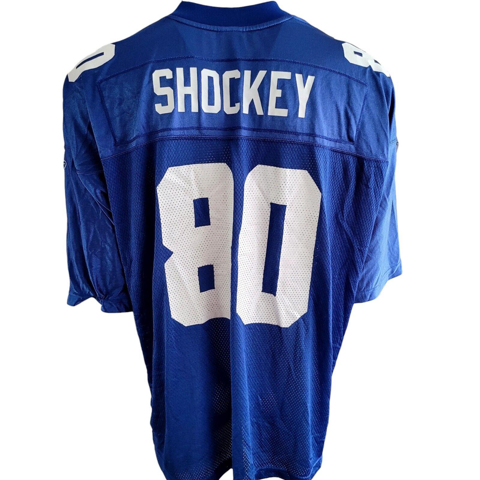 NFL New York Giants Shockey #80 Jersey - Vintage Retro 2XL Official Reebok Icon-USASTARFASHION