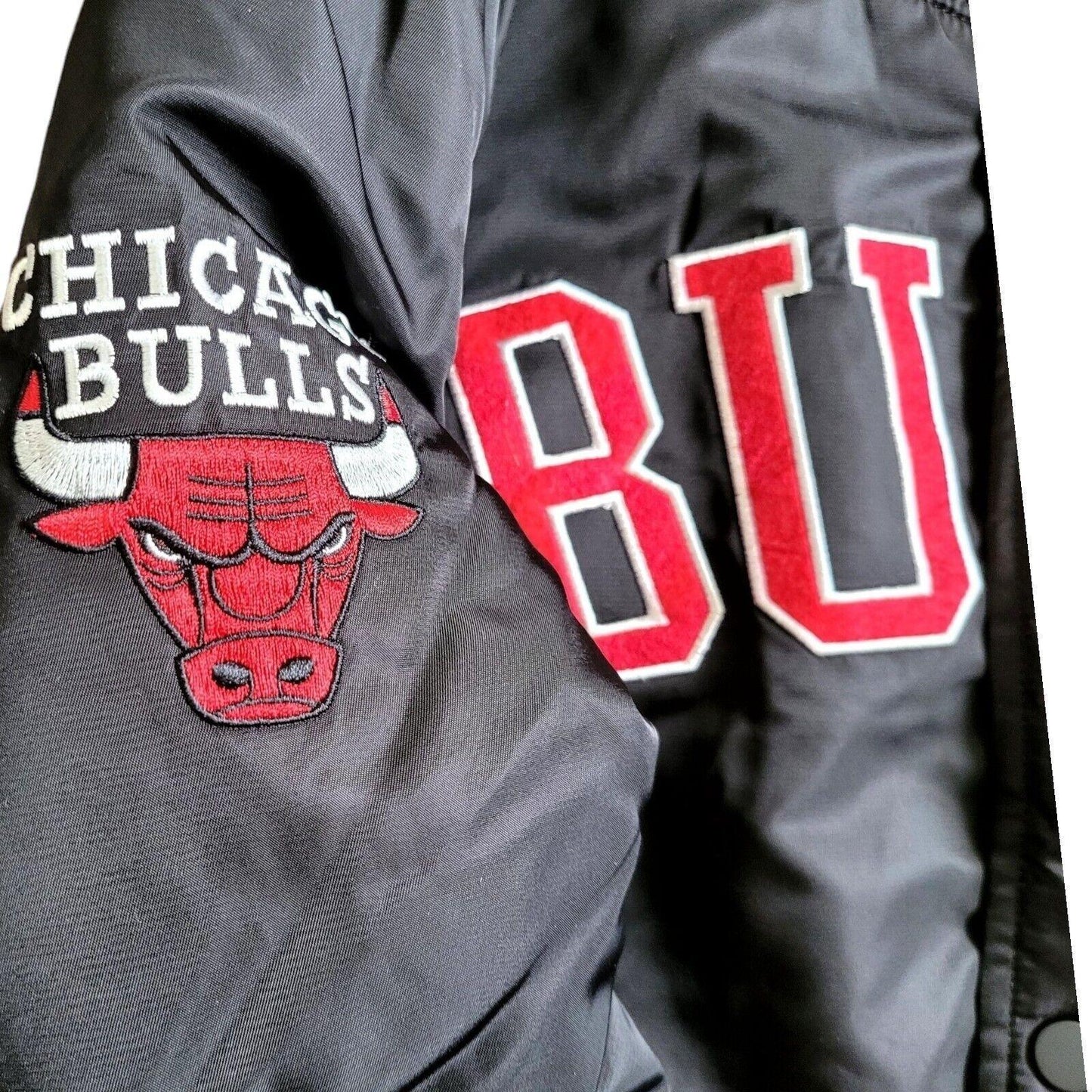 Chicago Bulls Bomber Jacket Mens Size XS NBA x Primark Lavine 8 Black Coat-USASTARFASHION