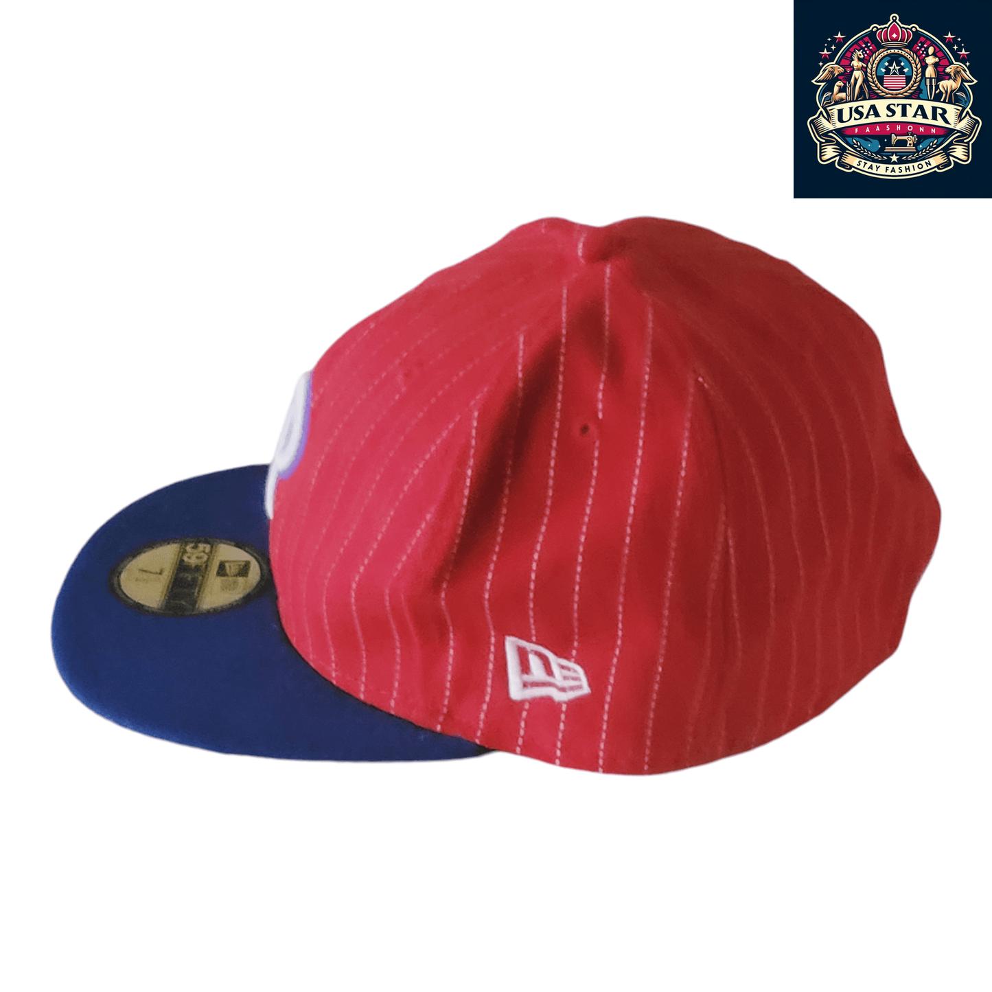 Philadelphia Phillies Fitted Cap - New Era 59FIFTY, Size 7 1/2, Official MLB Hat, Durable Design - USASTARFASHION