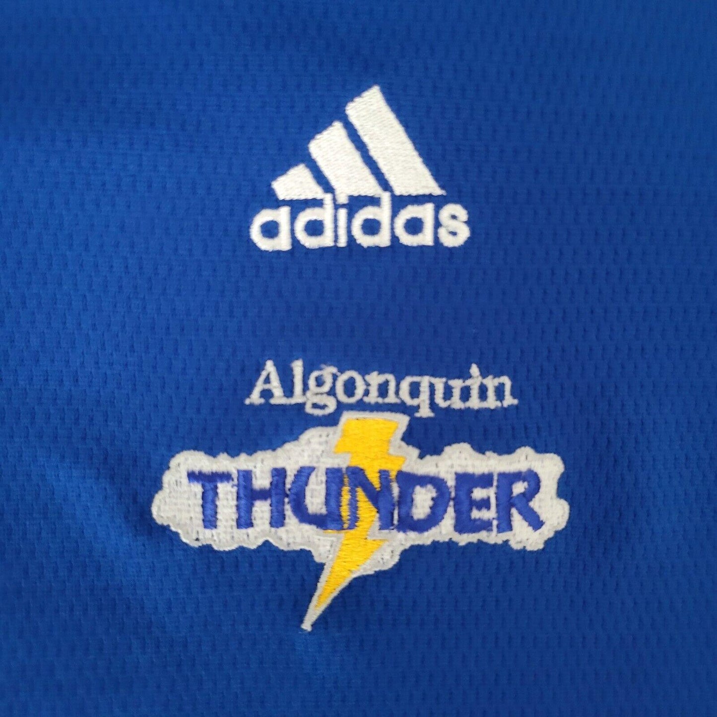 Adidas Algonquin Thunder Blue LS Jersey - Size M - Climalite Moisture-Wicking Fabric-USASTARFASHION