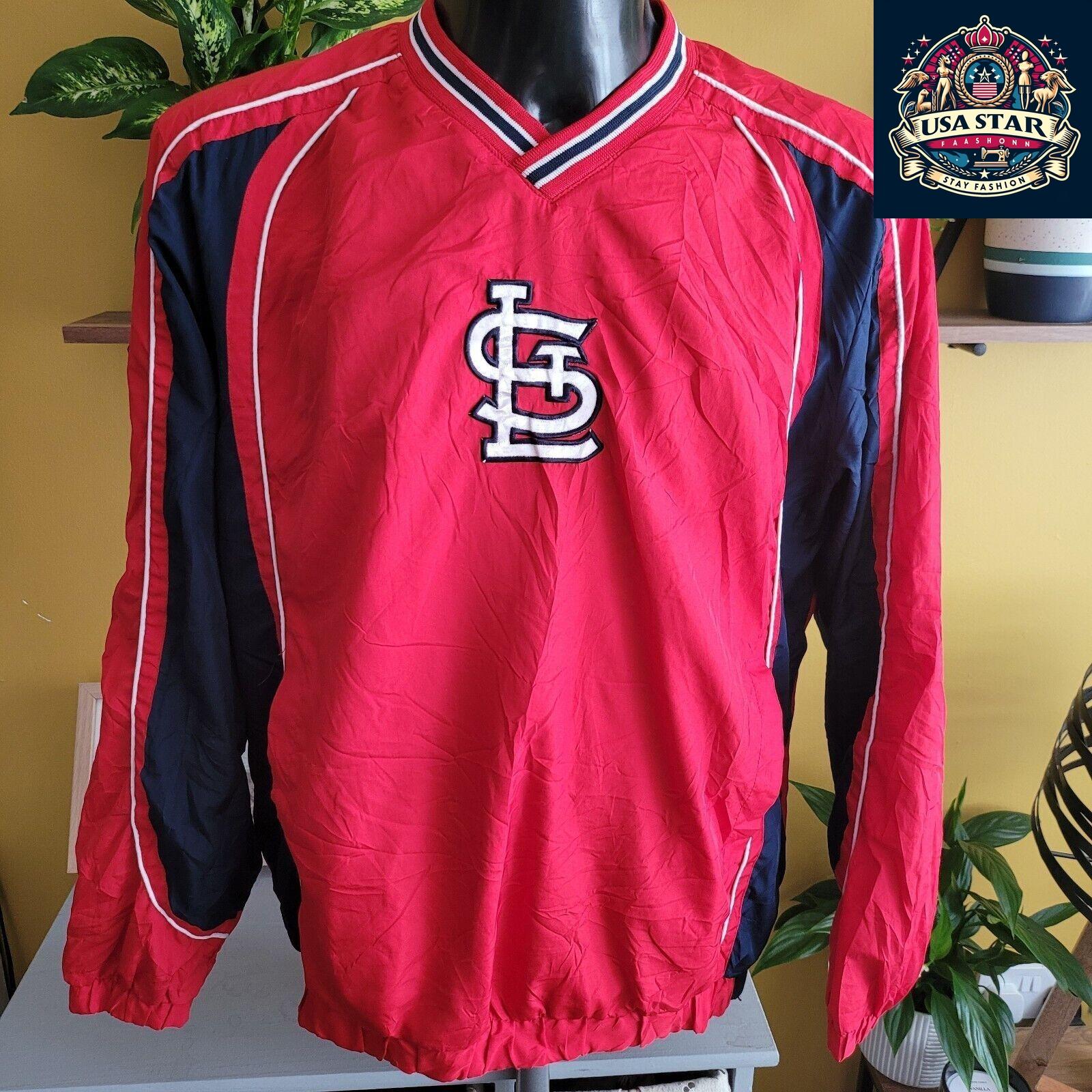 St Louis Cardinals Jacket Size L, Lightweight Soft Fabric, Iconic Team Logo, Comfortable Fit - USASTARFASHION