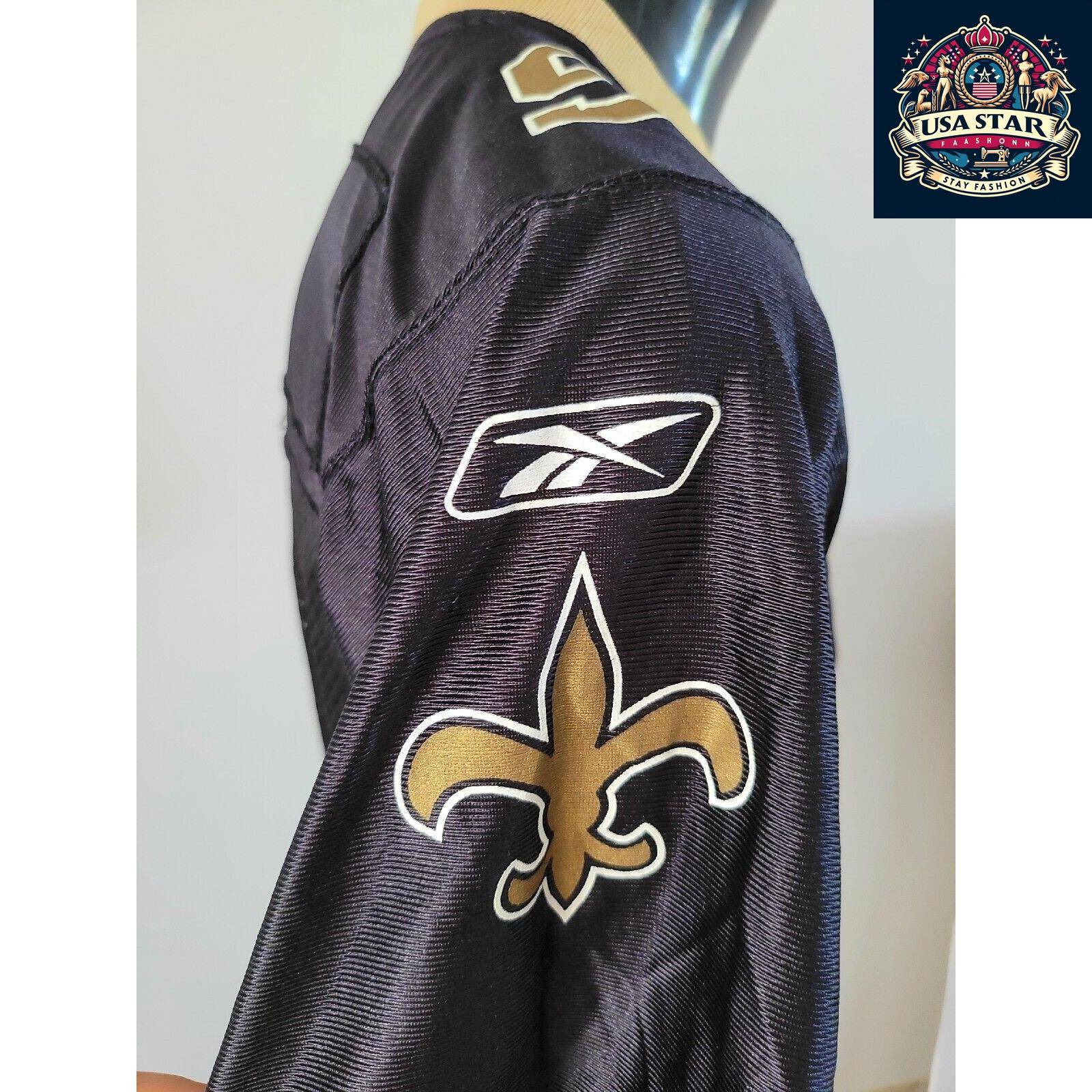 Drew Brees Jersey Youth Large - Vintage Style New Orleans Saints #9 Reebok Shirt in Brown - USASTARFASHION