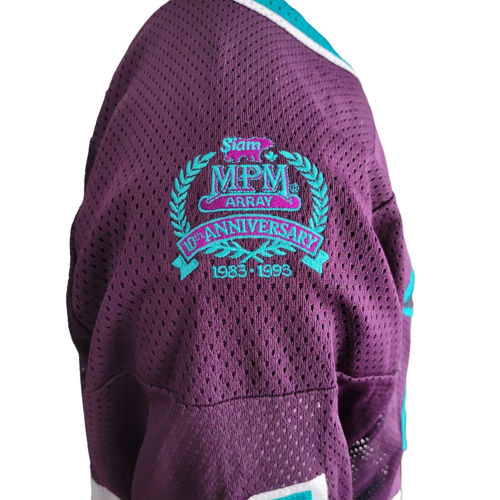 Vintage MPM Array #4 Hockey Jersey 10th Anniv. Ed. - Purple Teal XL Men's-USASTARFASHION