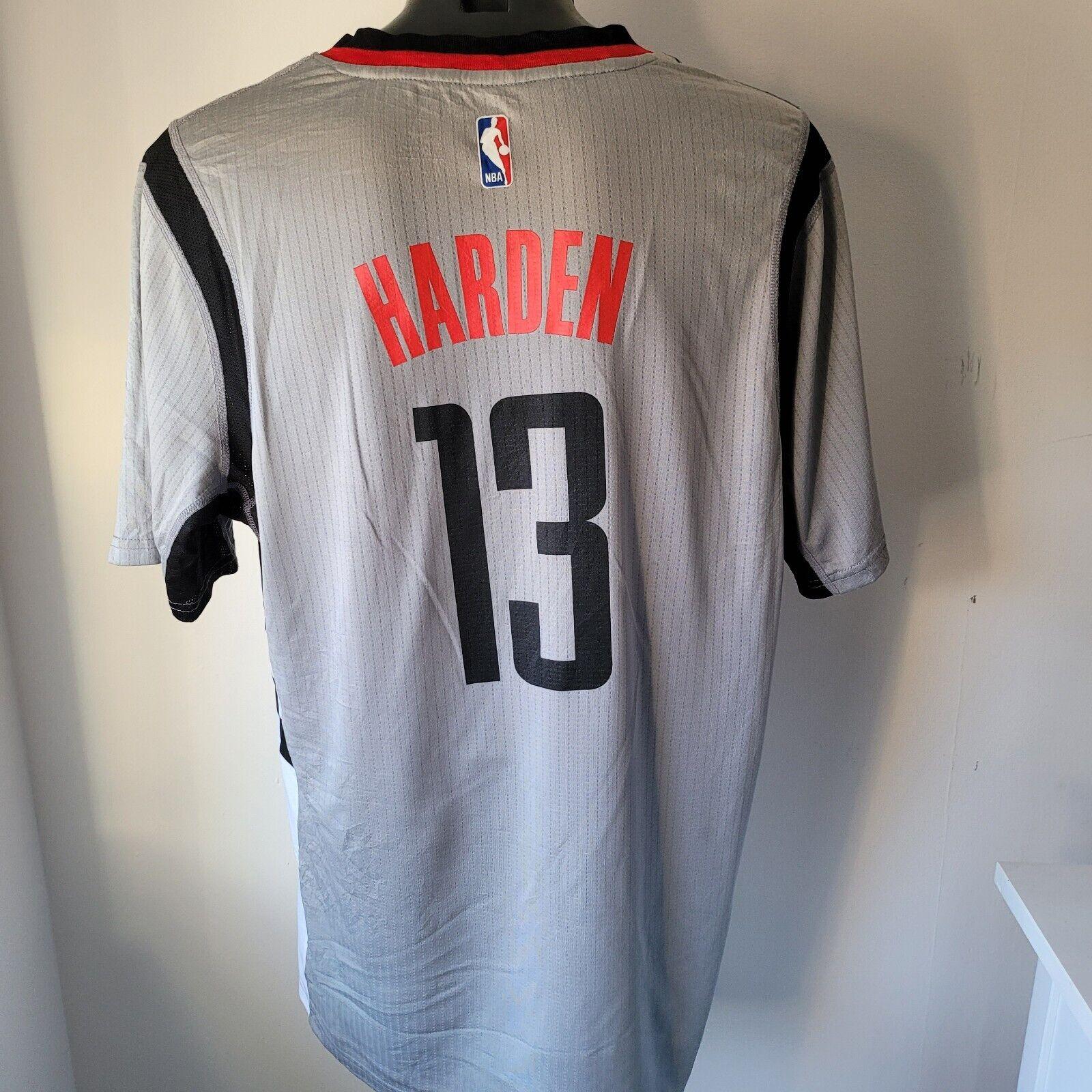 Houston Rockets #13 James Harden Gray Short Sleeve Adidas Jersey - Size 2XL-USASTARFASHION