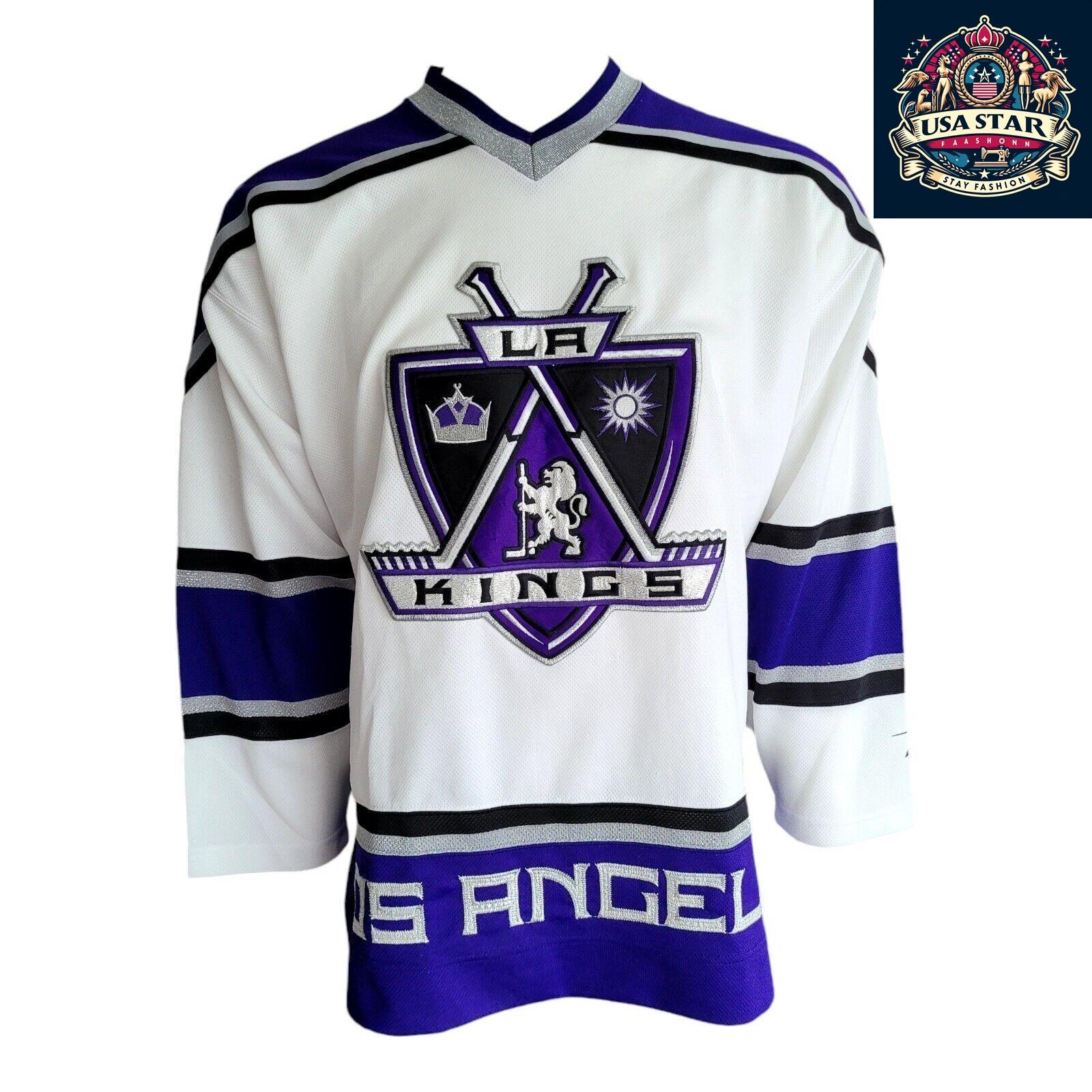 Vintage Los Angeles Kings Jersey M/M - NHL Pro Player Hockey Jersey in Black and Purple - USASTARFASHION