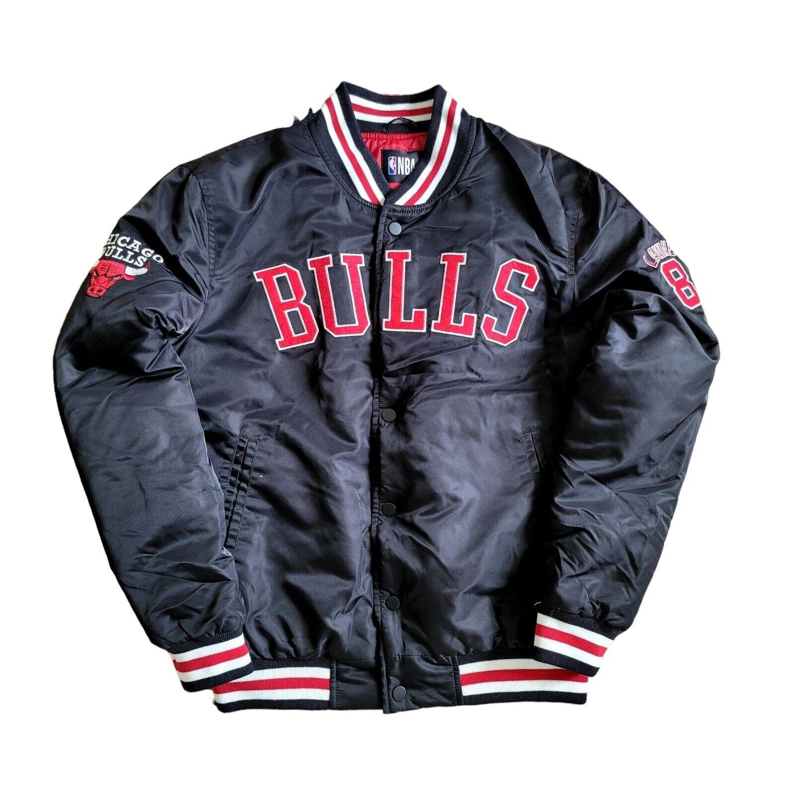 Chicago Bulls Bomber Jacket Mens Size XS NBA x Primark Lavine 8 Black Coat-USASTARFASHION