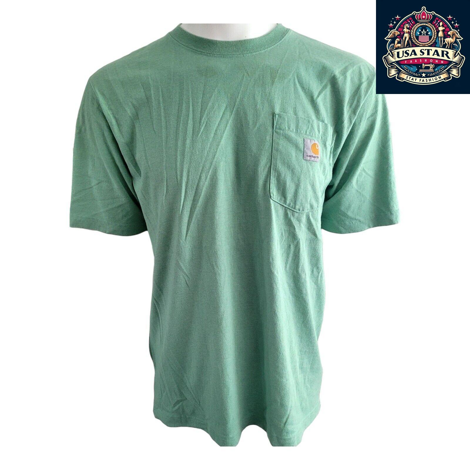 Vintage Carhartt T-Shirt Green Large Original Fit Loose Fit - Sustainable Style Classic - USASTARFASHION