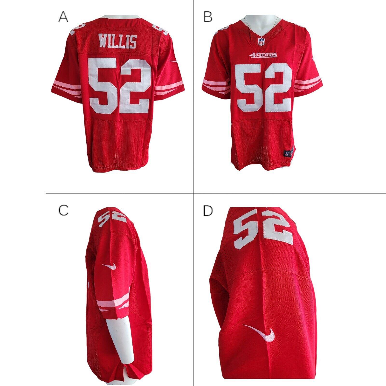 San Francisco 49ers NFL Jersey - Home Replica No. 52 Willis - Size Medium 🏈-USASTARFASHION