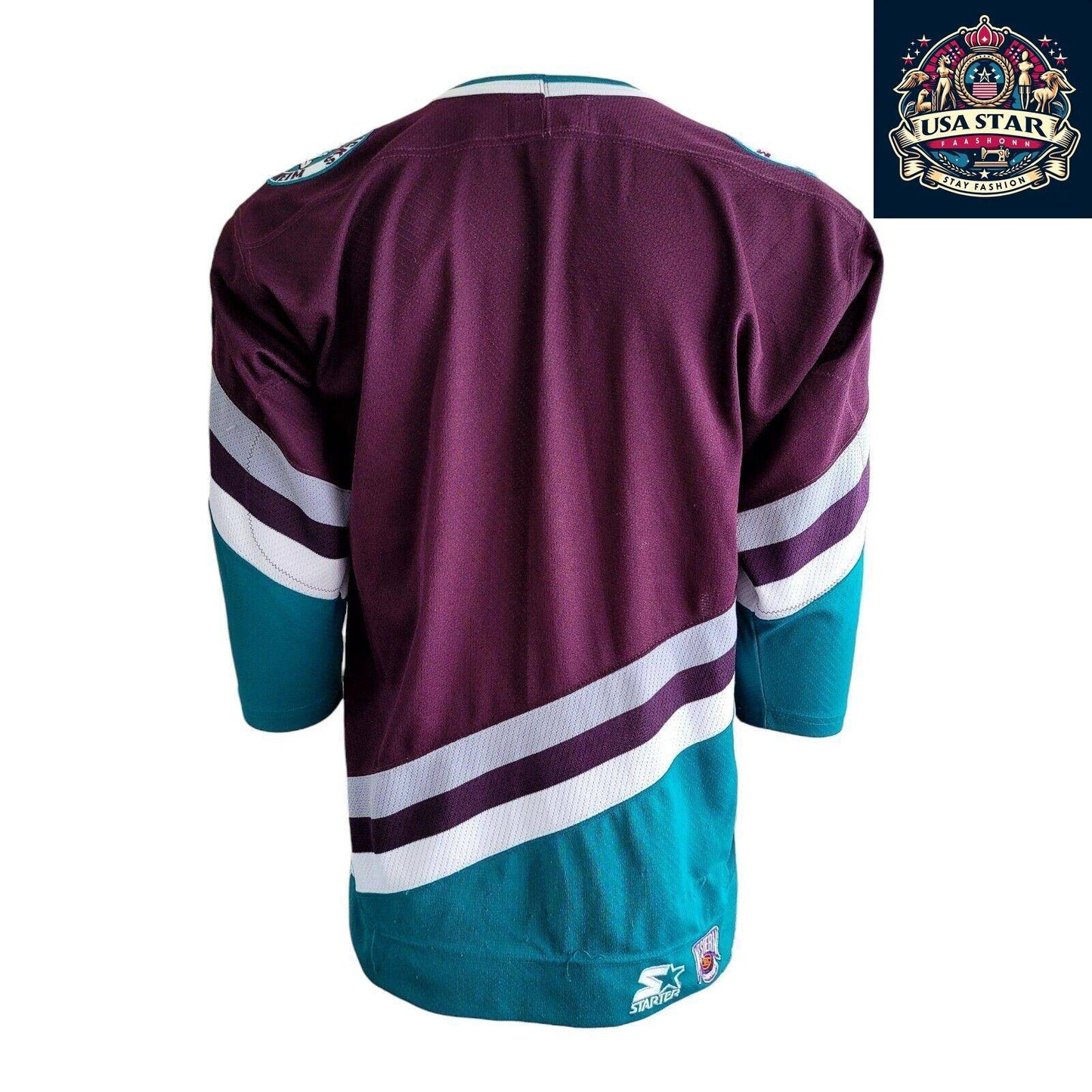 NFL Starter Mighty Ducks Hockey Jersey in Maroon for Youth L/XL - Comfortable, Stylish, Durable Design - USASTARFASHION