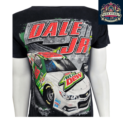 Dale Jr 88 T-Shirt XL Black Racing Tee with Bold Graphics and Comfort Fit for NASCAR Fans - USASTARFASHION