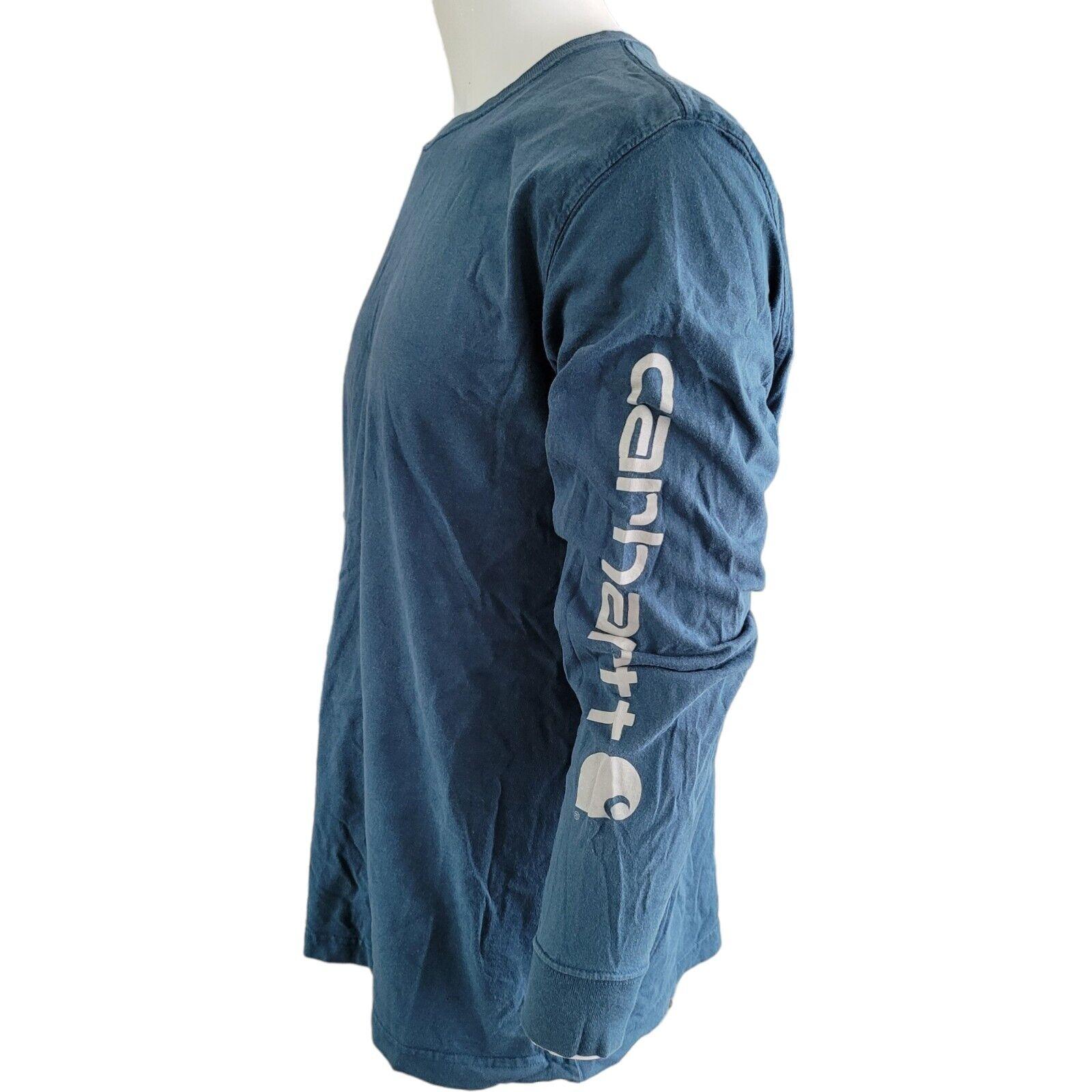 Carhartt Blue Long Sleeve Shirt | 100% Cotton, Original Fit L-USASTARFASHION