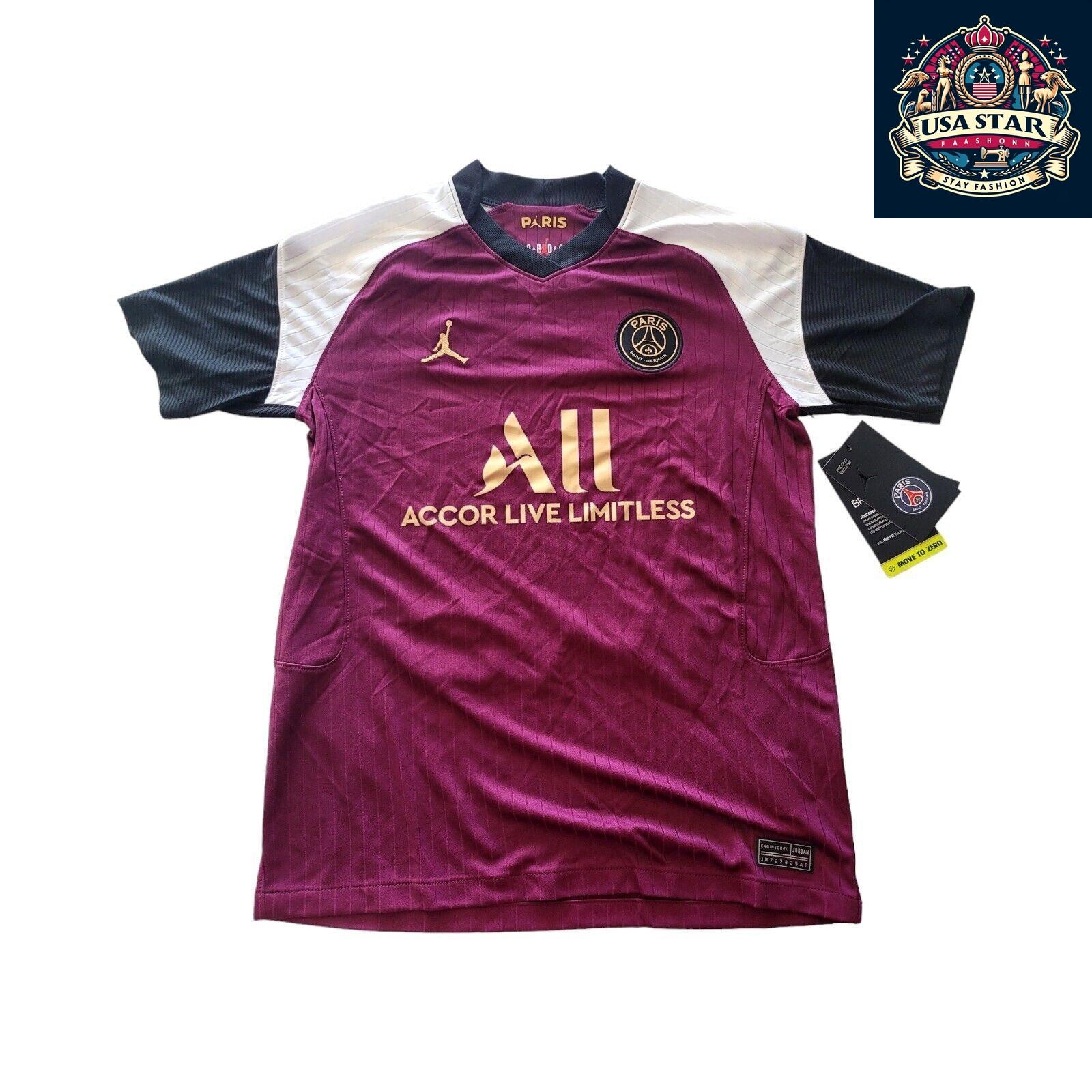 Nike Paris Saint Germain Youth Jersey Dady Star Large 147-158 CM Bordeaux/White Authentic Design - USASTARFASHION