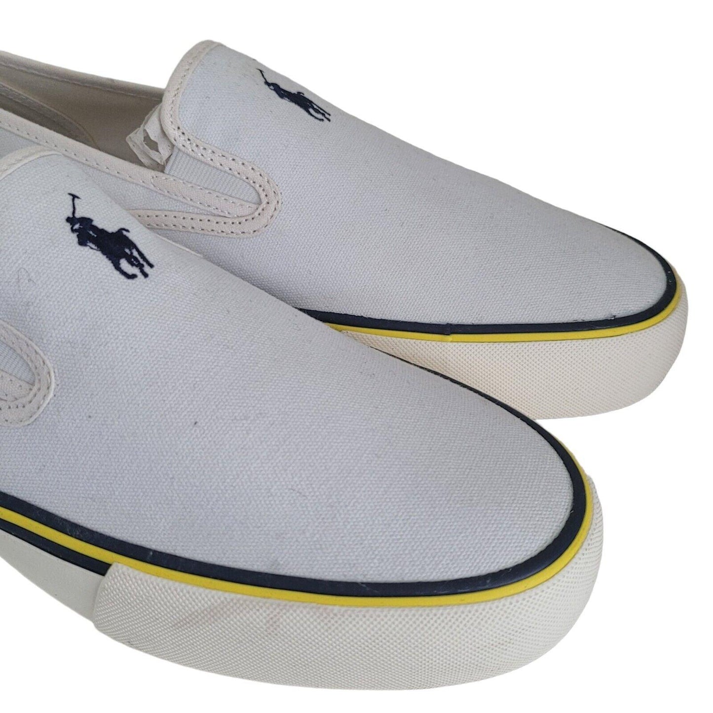 Ralph Lauren Men's White Pumps | UK Size 10 | Cushioned Insole & Classic Silhouette-USASTARFASHION