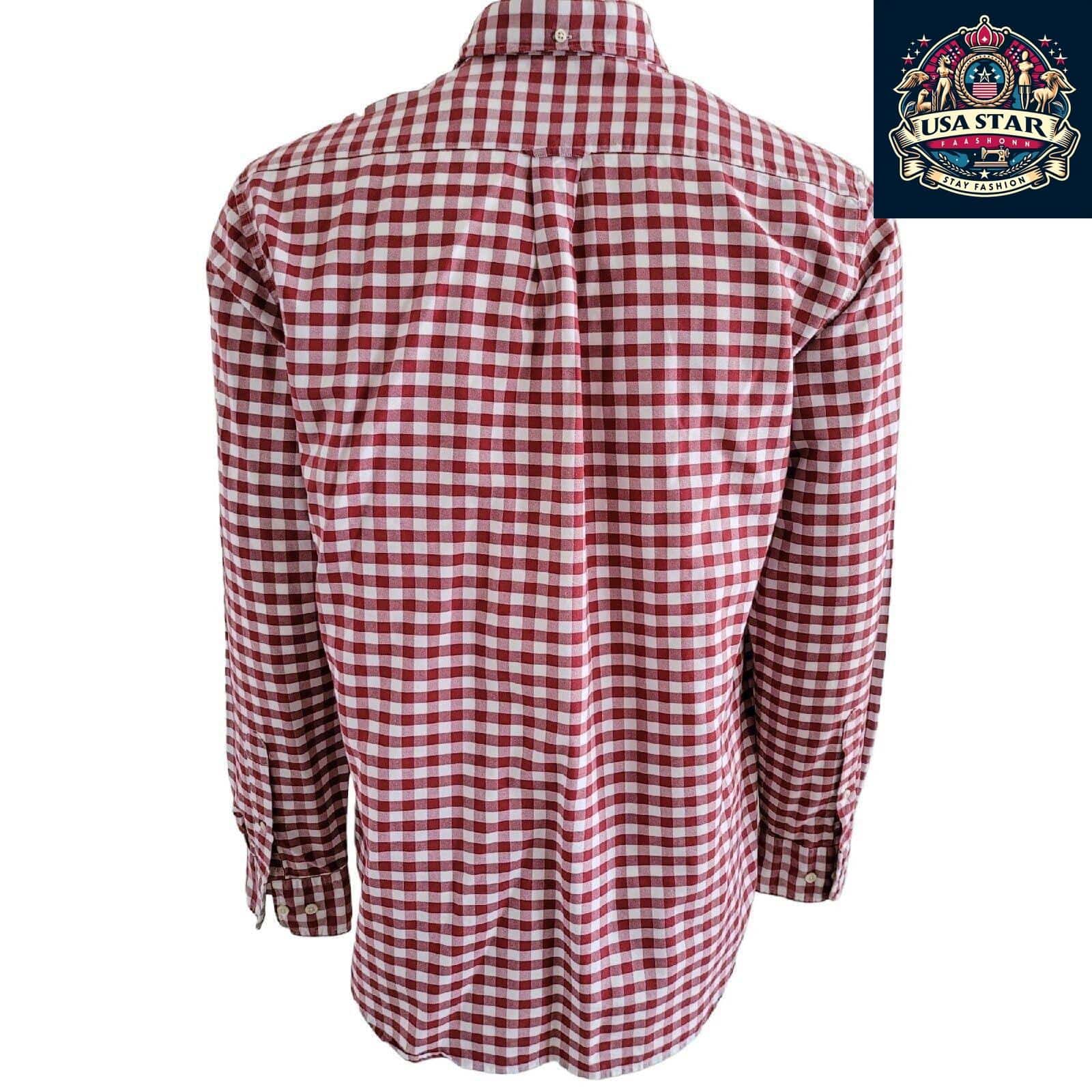 Gant Oxford Gingham Shirt Regular Fit SzL 41/42 - Breathable Fabric, Classic Style, Vintage Condition - USASTARFASHION