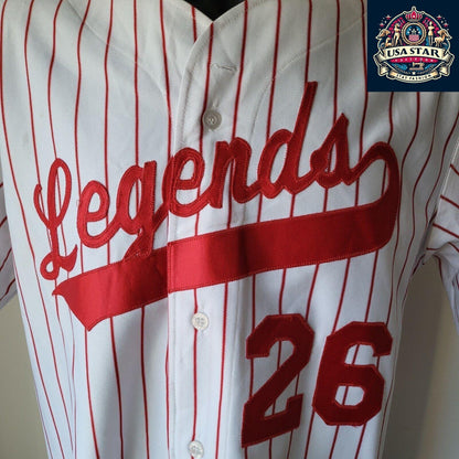 Legends Baseball Jersey #26 Alleson Athletic Size Large - Durable Comfort for Players & Fans - USASTARFASHION