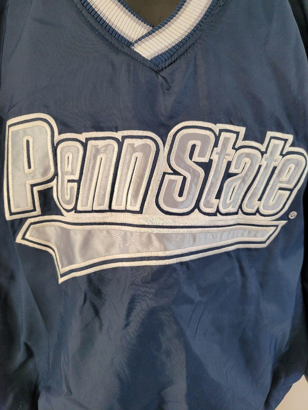 Vintage Starter Penn State Nittany Lions Pullover Jacket - NCAA L Size 52" Chest-USASTARFASHION