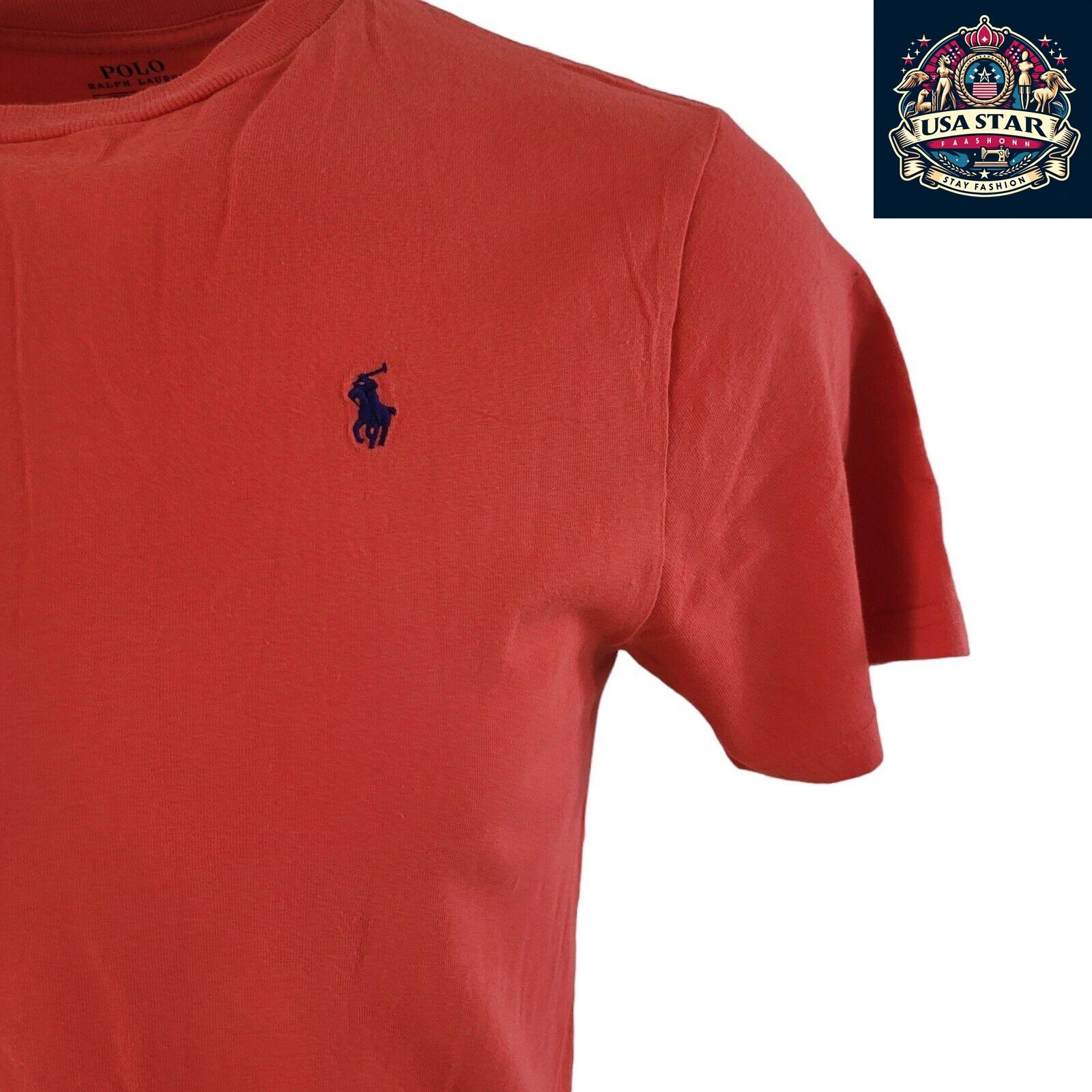 Polo Ralph Lauren Crew Neck Shirt Youth XL in Vibrant Red Cotton for Style and Comfort - USASTARFASHION