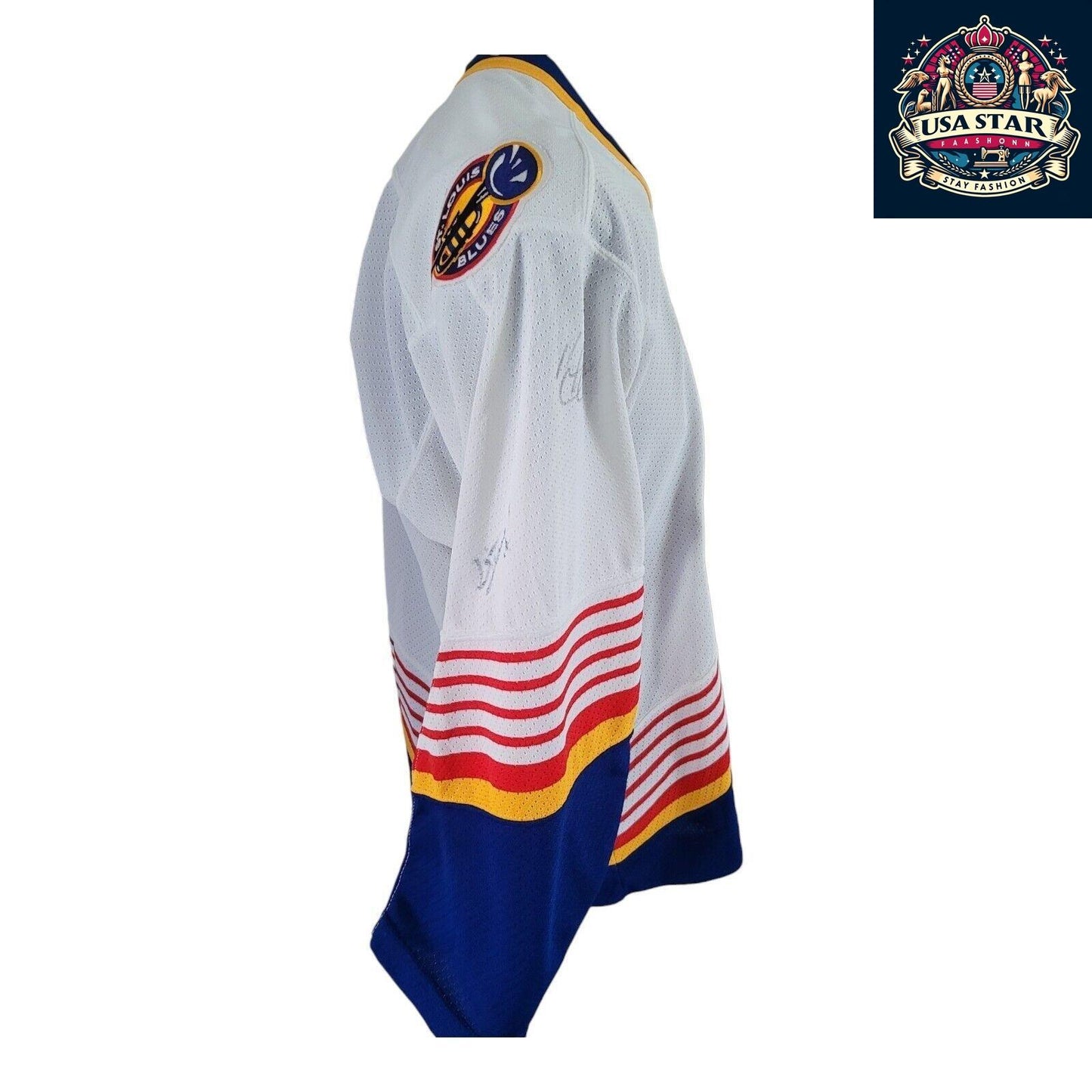 Signed St. Louis Blues Jersey L/XL - Authentic NHL Memorabilia with Player Signature for Young Fans - USASTARFASHION