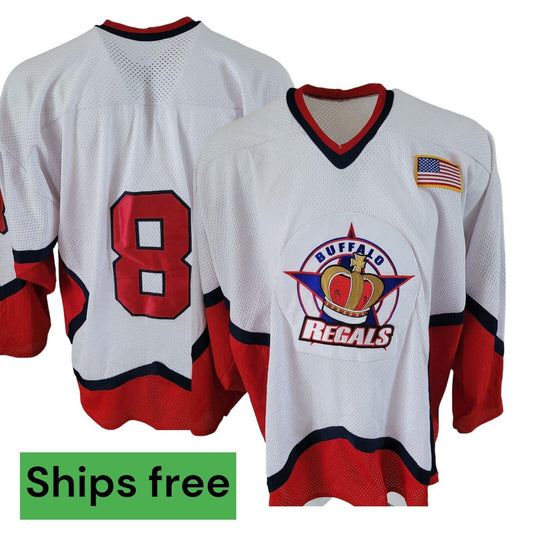 Vintage Buffalo Regals Men's Hockey Jersey #8 XXL – Authentic Ice Hockey Memorabilia-USASTARFASHION