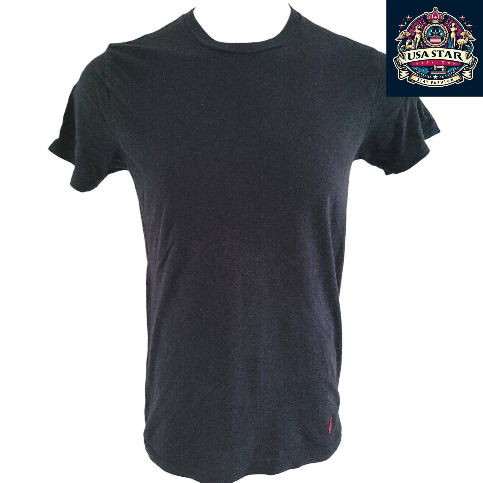 Polo Ralph Lauren Black T-Shirt M Size, Premium Cotton, Classic Crew Neck, Casual Versatility USASTARFASHION