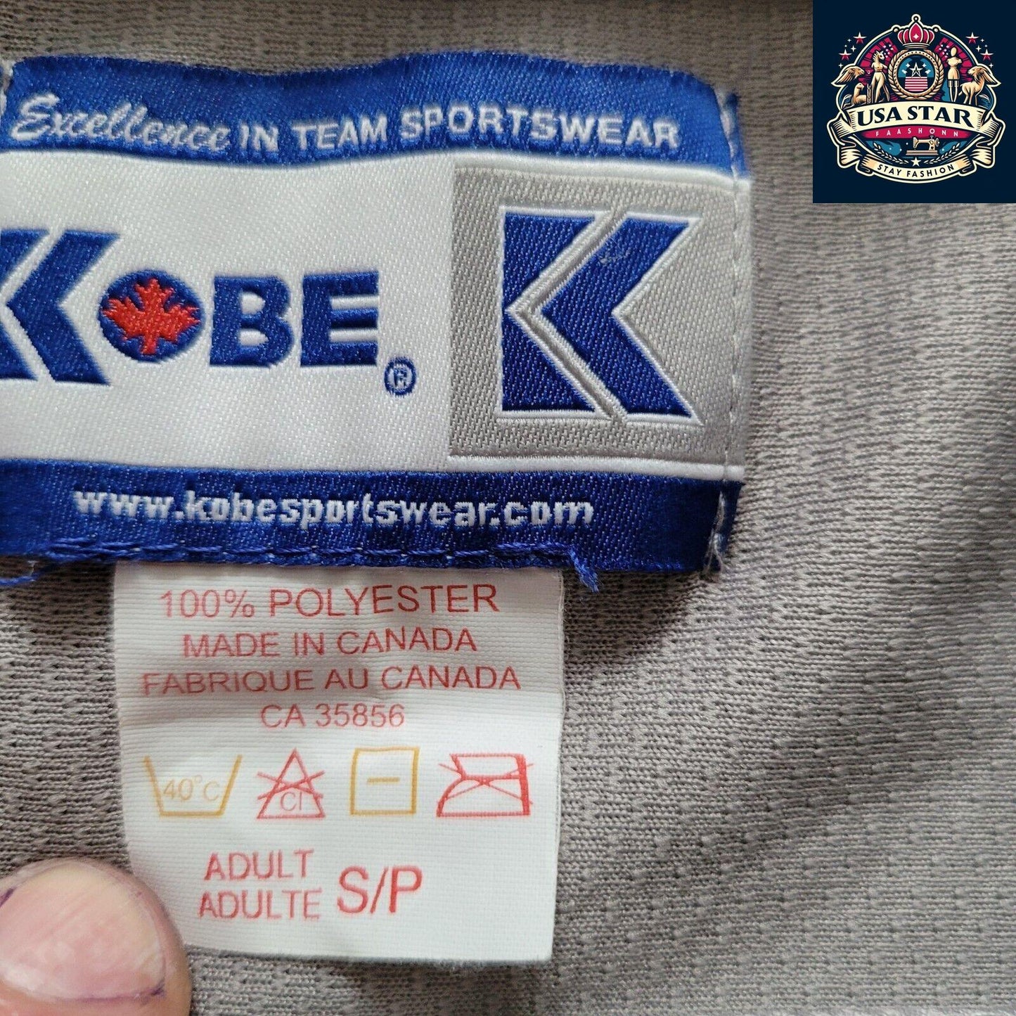 Vintage Kobe EXCELERATE Hockey Jersey Size S - 100% Polyester, Classic Retro Design, Excellent Condition - USASTARFASHION