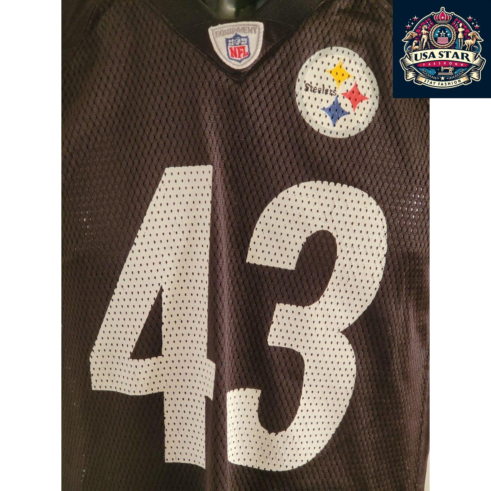 Troy Polamalu #43 Reebok Jersey Youth Large - Official NFL Pittsburgh Steelers Merchandise - USASTARFASHION