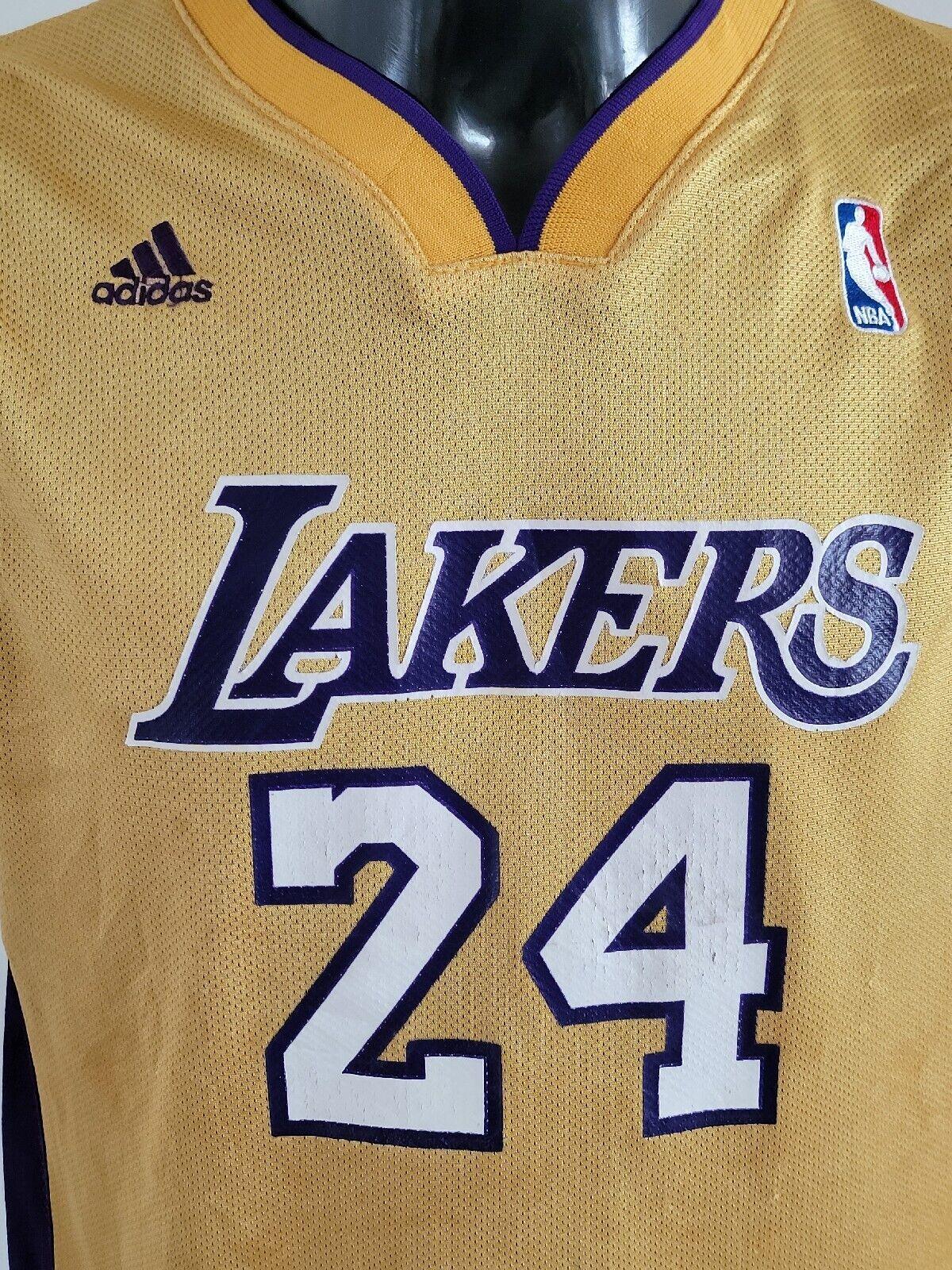 NBA Adidas Lakers #24 Bryant Youth Large (14-16) Jersey - Vintage Grade C-USASTARFASHION