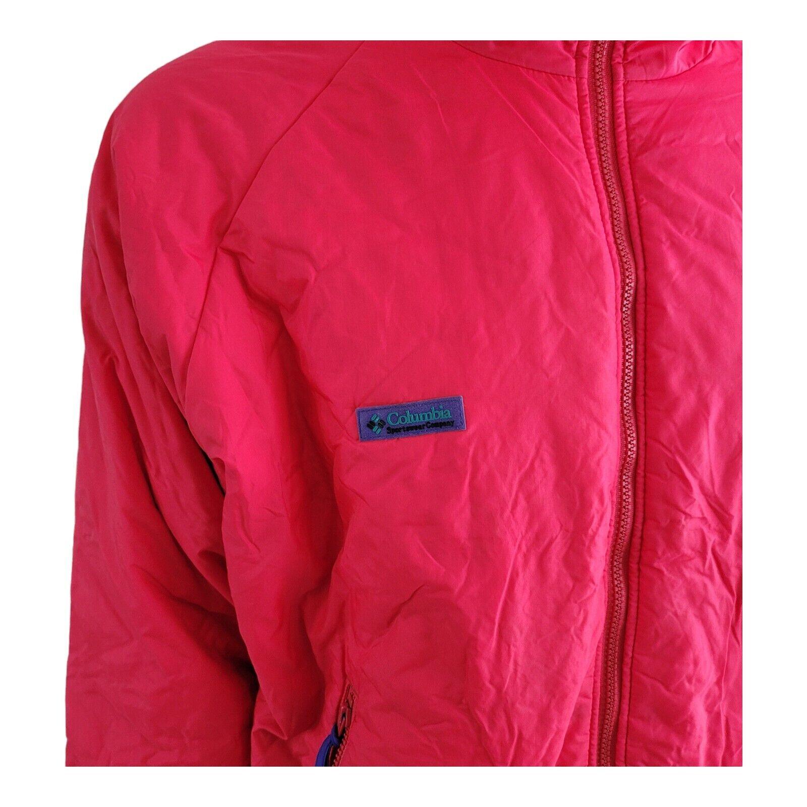 COLUMBIA Reversible Bomber Jacket XL Blue/Red Insulated Warmth-USASTARFASHION