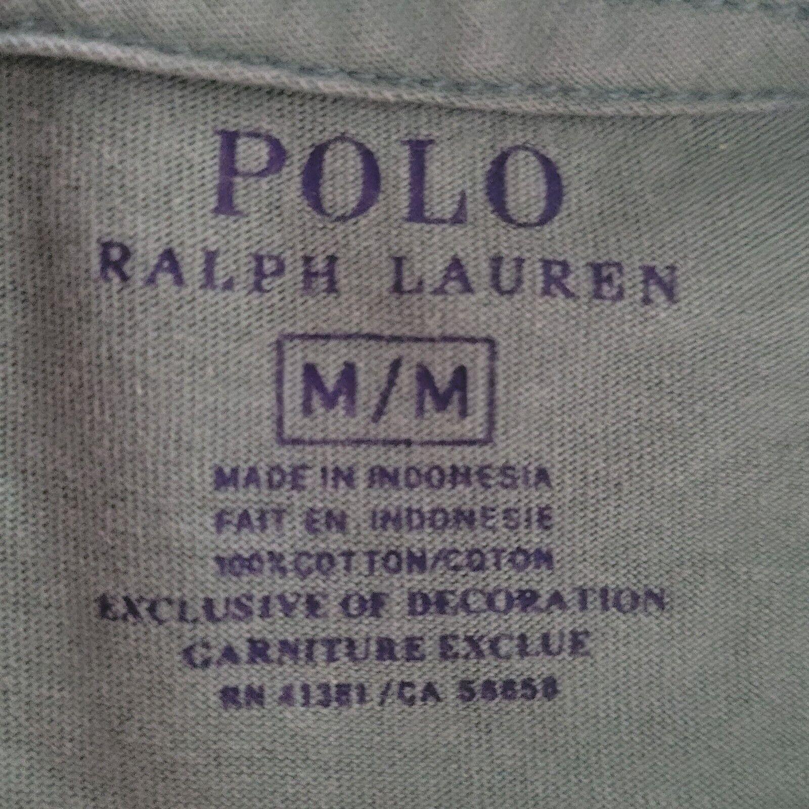 Polo Ralph Lauren Sweatshirt M 100% Cotton Green Pullover Unisex Long Sleeve-USASTARFASHION