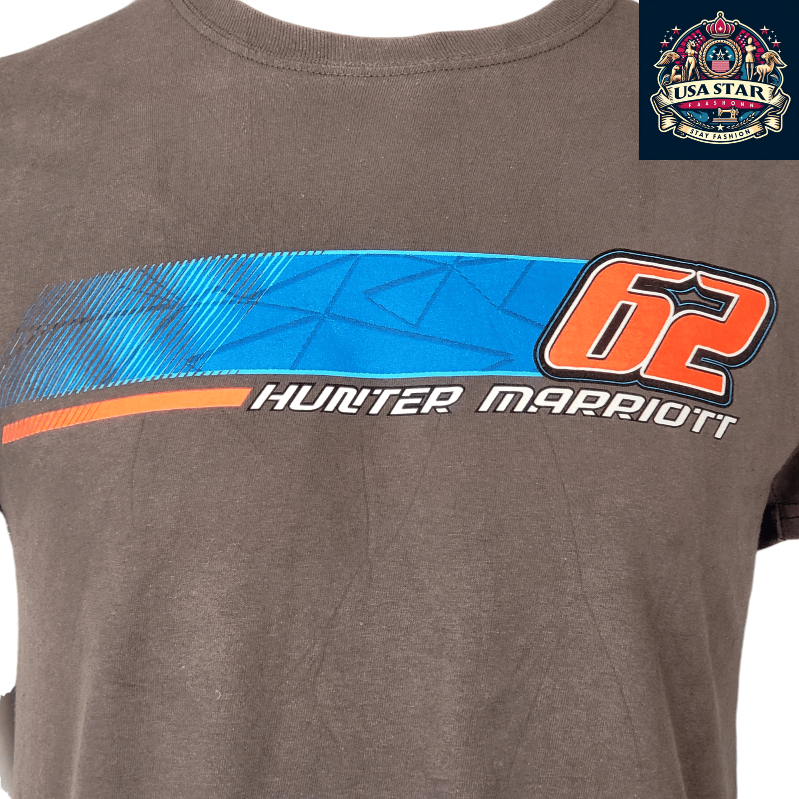 Hunter Marriott Racing T-Shirt For Men | Gildan 100% Cotton | Medium Size | Graphic Design - USASTARFASHION