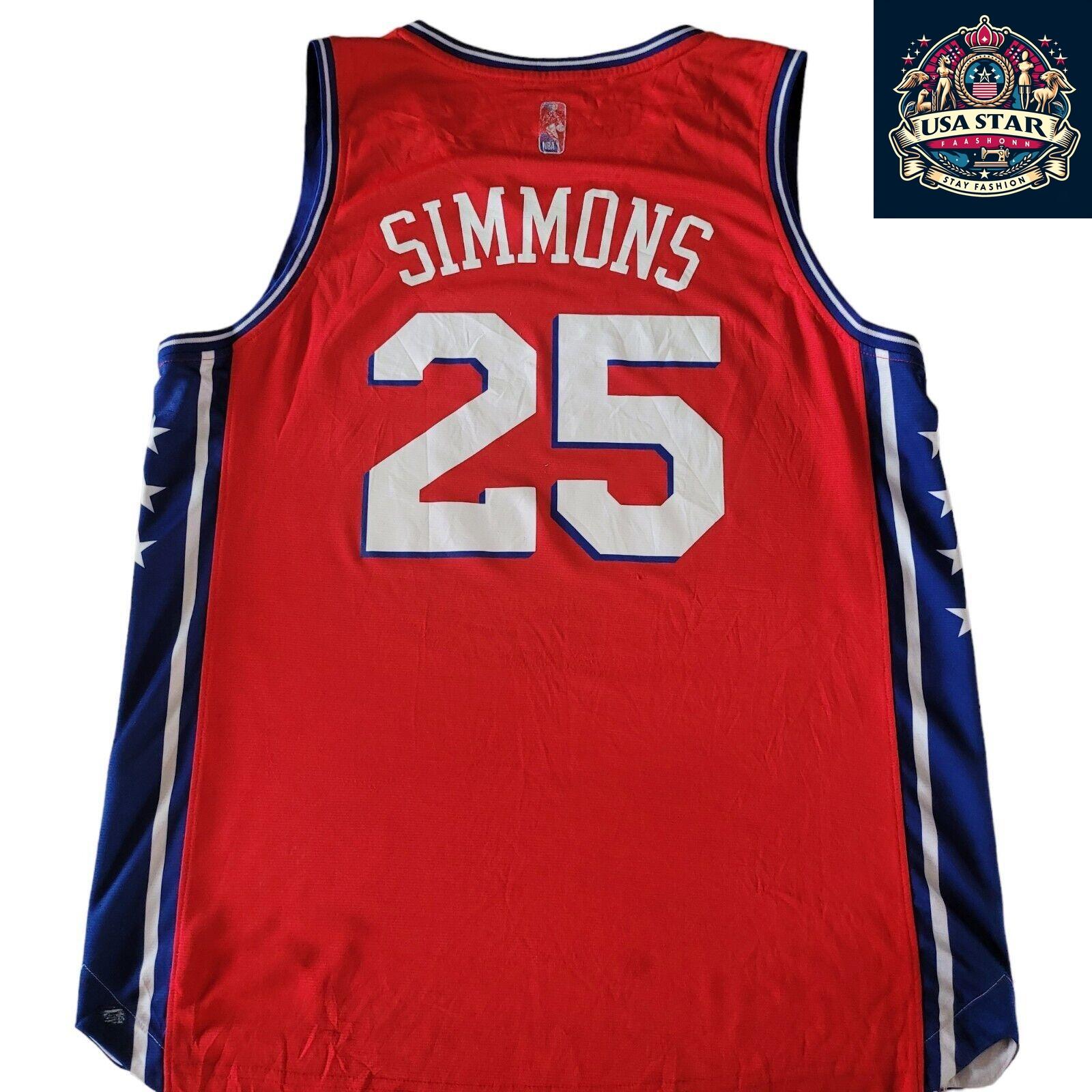 Philadelphia Sixers Ben Simmons #25 Fanatics NBA Basketball Jersey Size L - Authentic Team Wear - USASTARFASHION