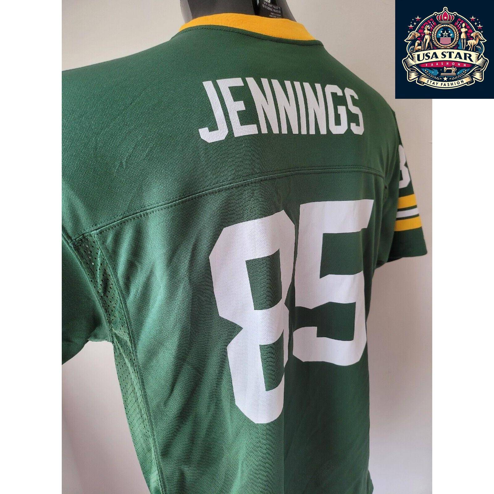 Green Bay Packers Jersey #85 Greg Jennings Reebok Men's Authentic - Classic Design & Breathable Fabric - USASTARFASHION