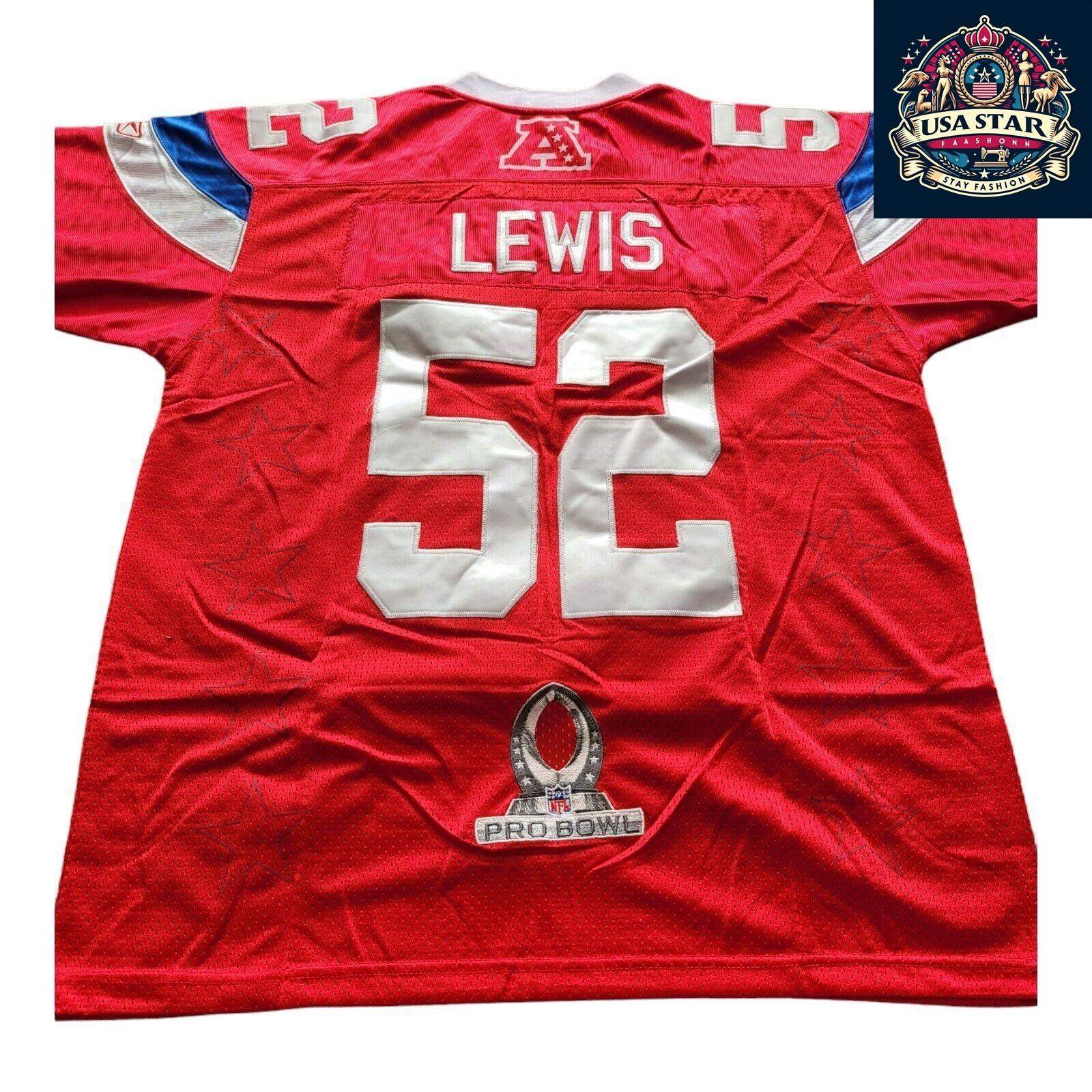 Pro Bowl Ray Lewis Jersey NFL Reebok Sz 50 (XL) - Baltimore Ravens, Authentic Embroidered - USASTARFASHION