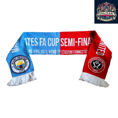 Sheffield United Scarf Vs Manchester City FA Cup Semi-Final Wembley 2023 Collector's Item - USASTARFASHION