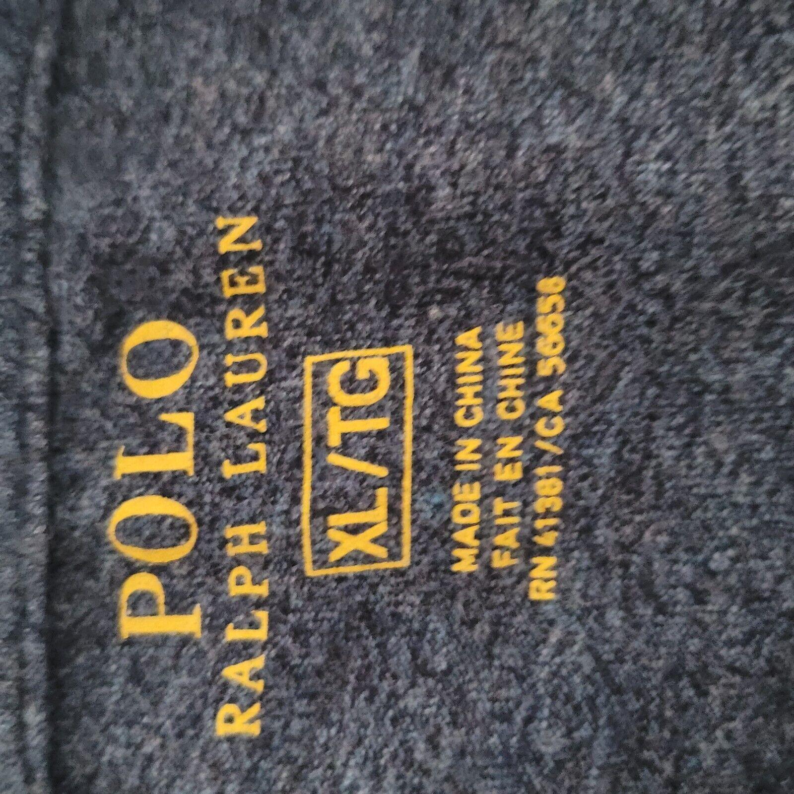 Polo Ralph Lauren Unisex Sweatshirt Size L 100% Cotton Dark Blue-USASTARFASHION