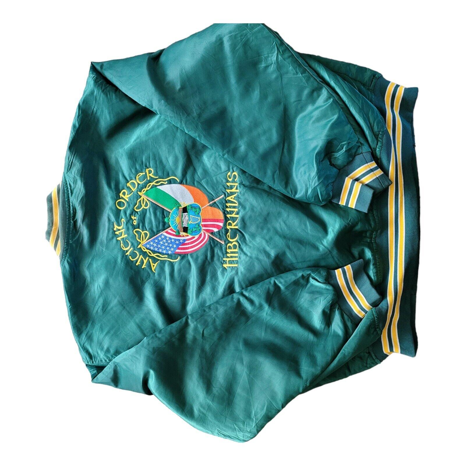 Game Vintage Satin Jacket XXL - Ancient Order Of Hibernians USA-Made-USASTARFASHION