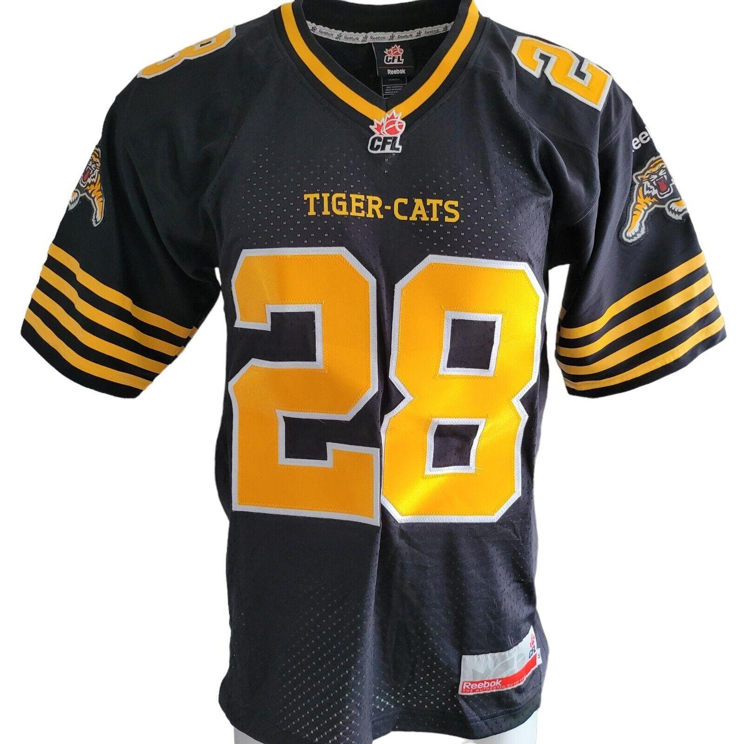 Hamilton Tiger-Cats CFL Reebok J. Johnson # Jersey - Signed, Size M-USASTARFASHION